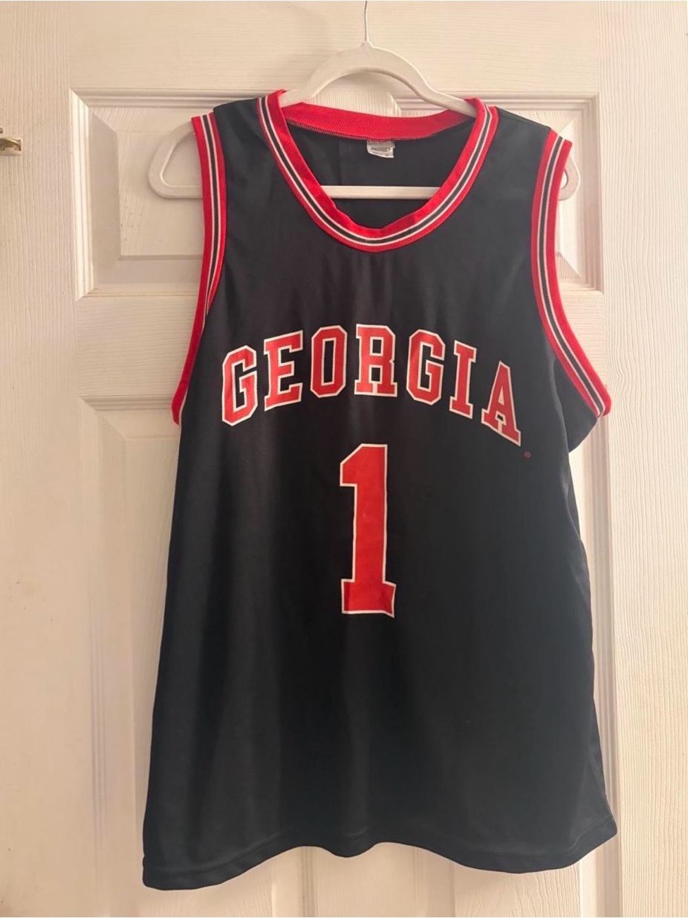 Georgia Black & Red Basketball Jersey - Team Number 1